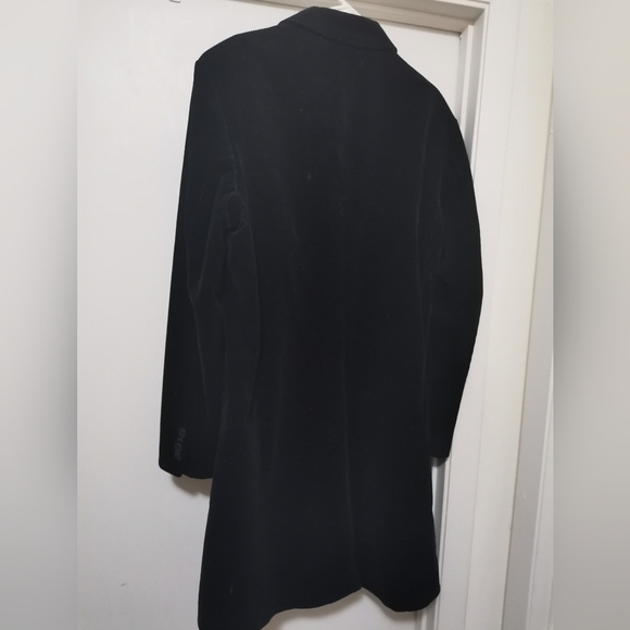 ZARA VELOURS BLACK COAT - Picture 2 of 9